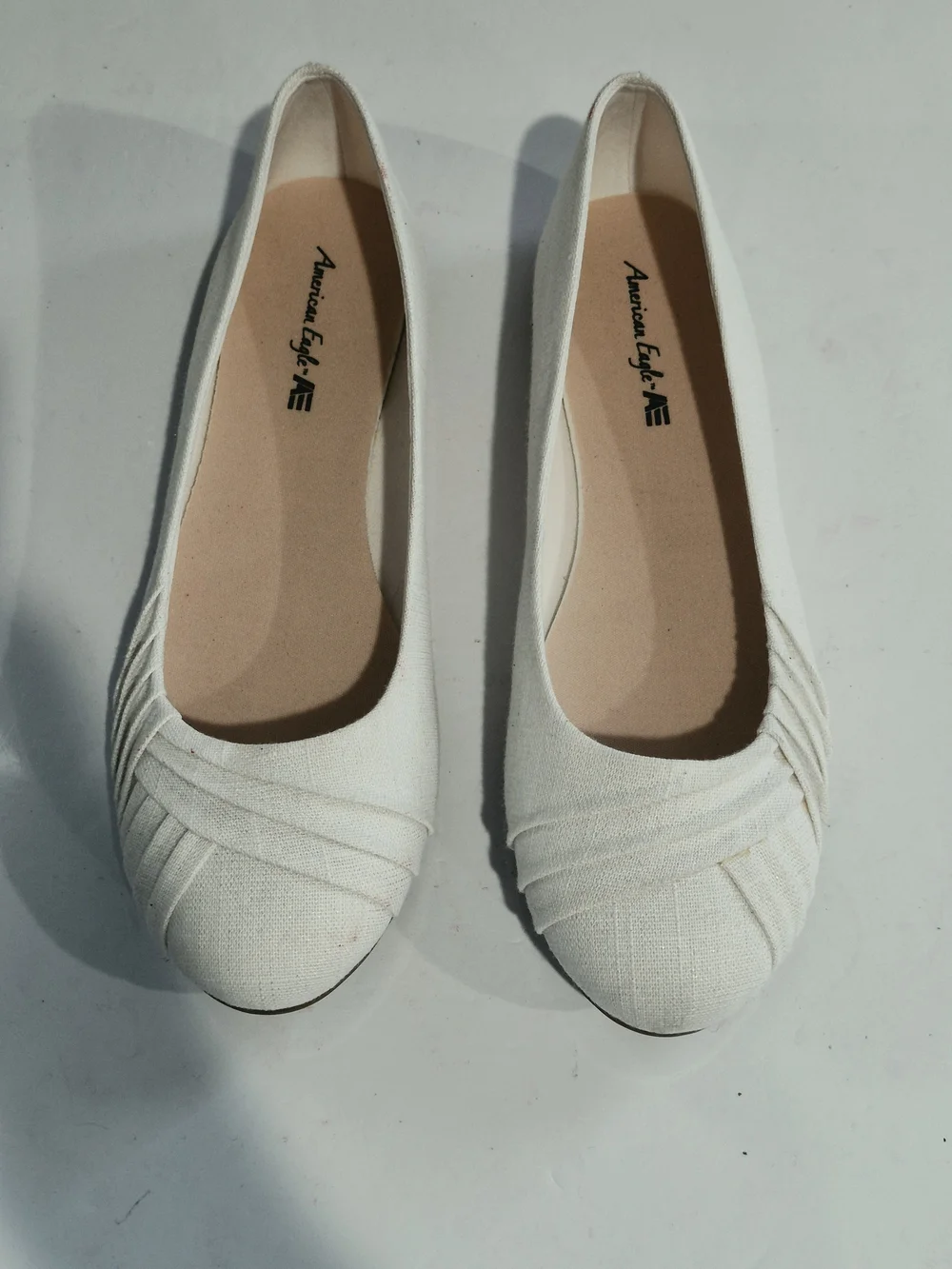 American Eagle Outfitters White Canvas Ballet Flats